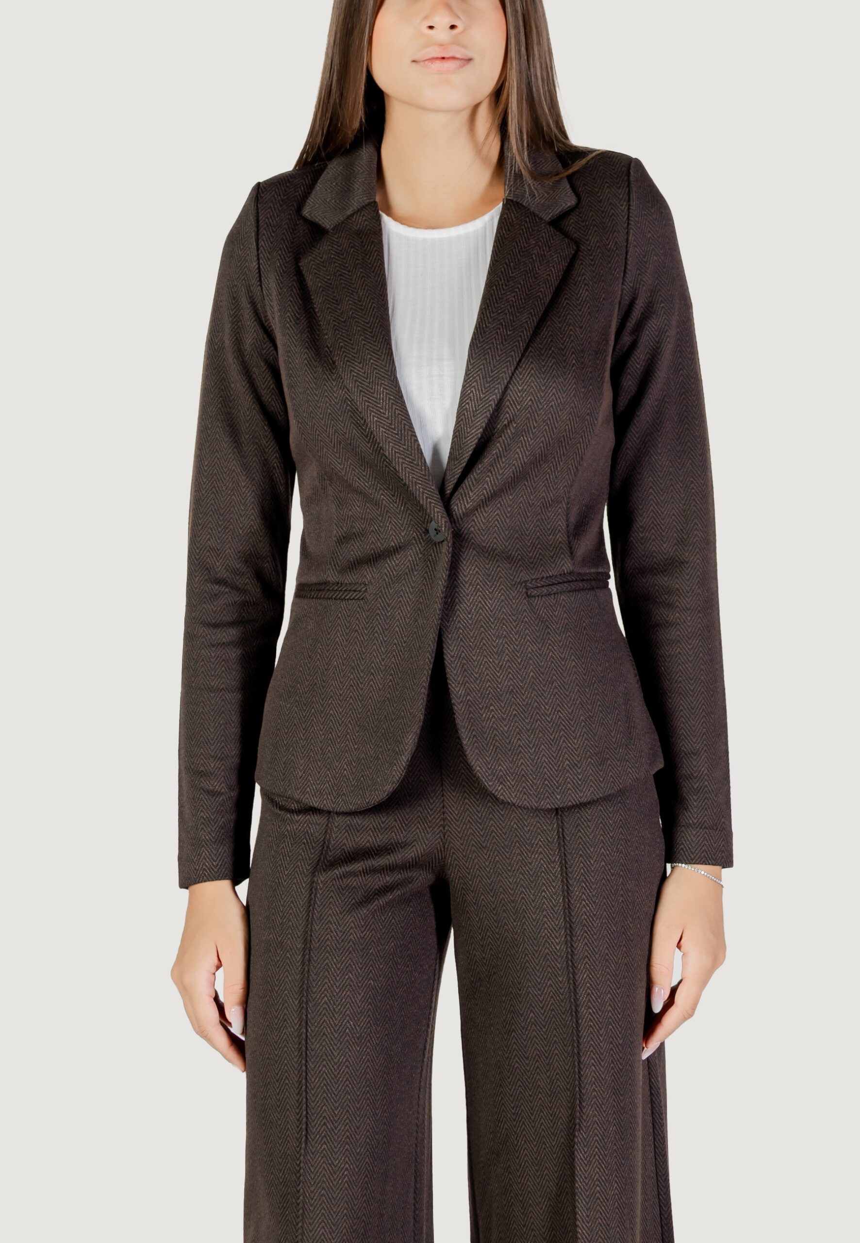 Giacca ICHI ihkate jacquard bl4 Marrone - Foto 1