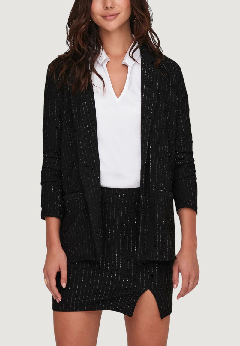 Giacca Jacqueline de Yong jdymary l/s lurex blazer jrs Nero - Foto 1