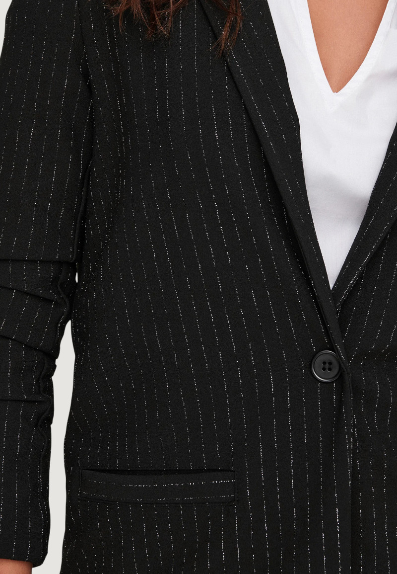 Giacca Jacqueline de Yong jdymary l/s lurex blazer jrs Nero - Foto 4