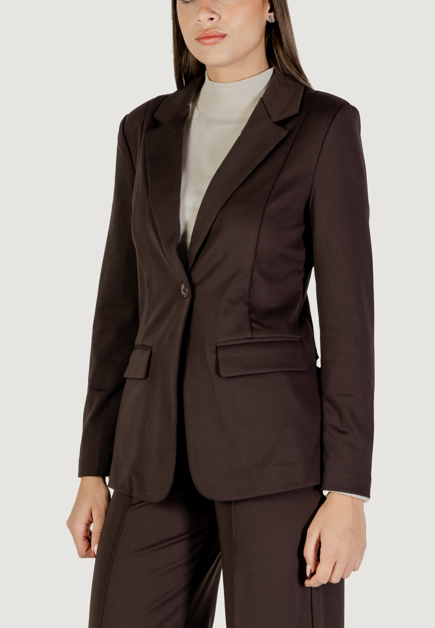 Giacca da completo ICHI ihkate sus long bl4 Cioccolato - Foto 3