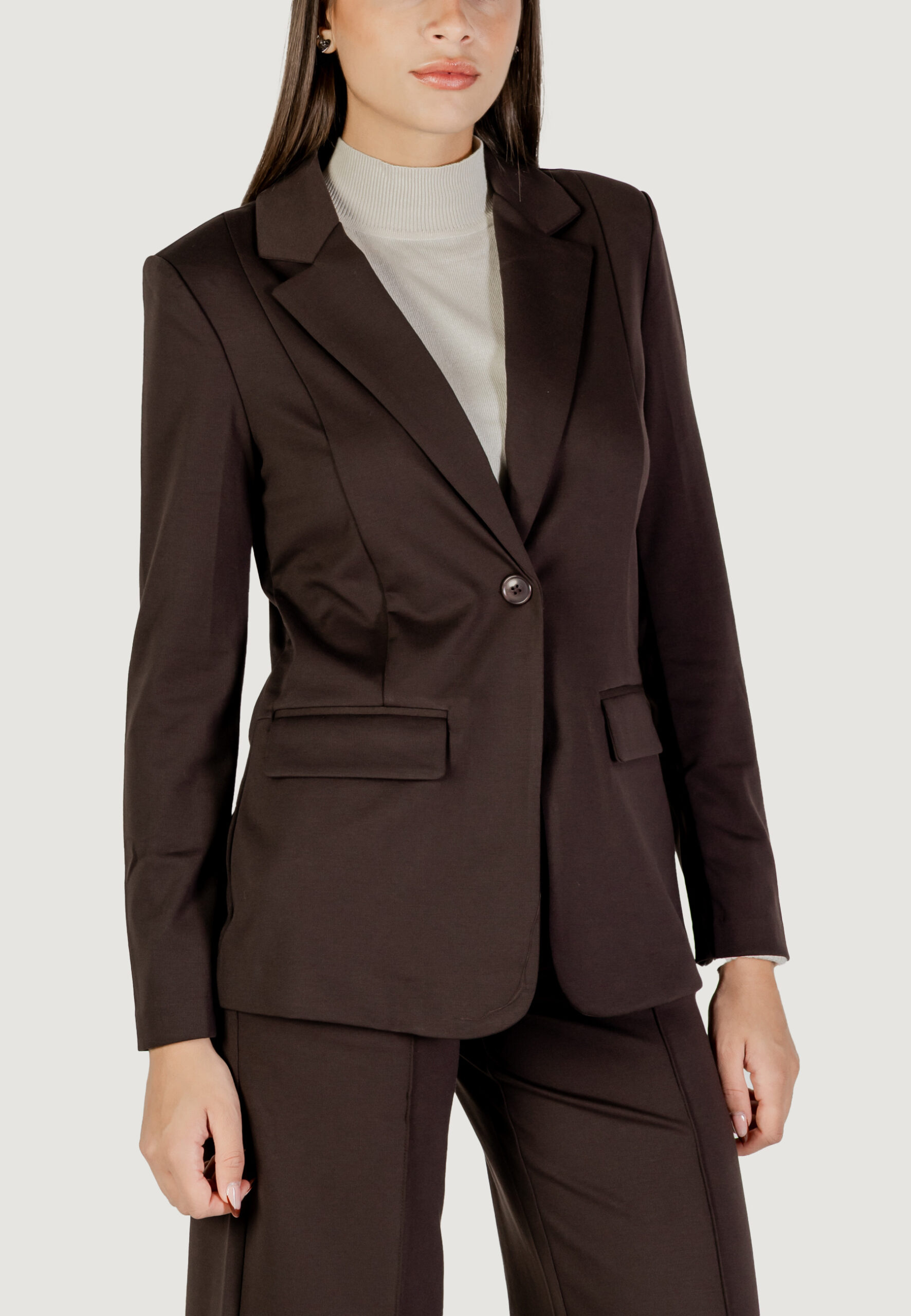 Giacca da completo ICHI ihkate sus long bl4 Cioccolato - Foto 4