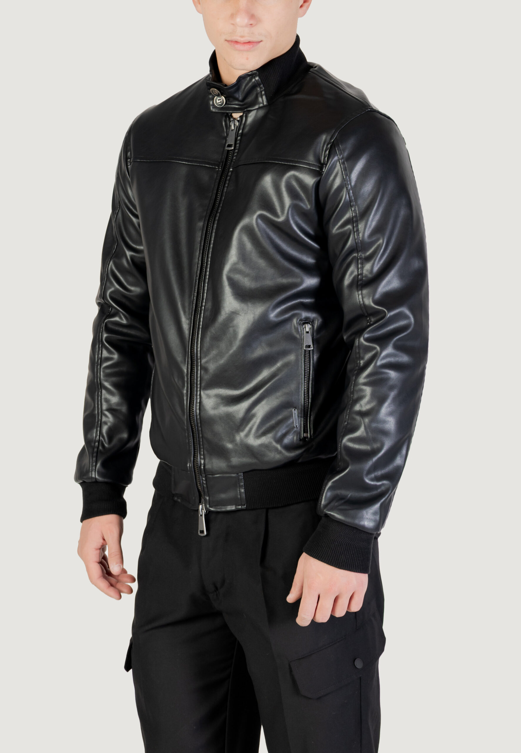 Giacchetto Gianni Lupo ecopelle Nero - Foto 5