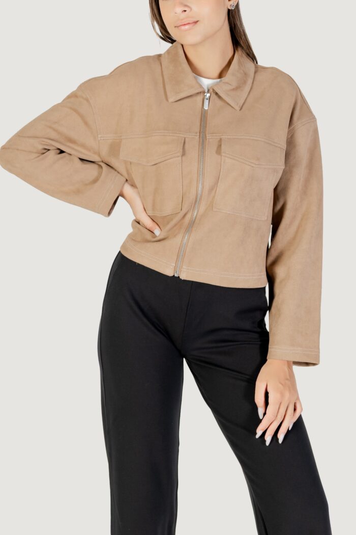 Giacchetto Only onlstina life faux suede jacket cc pnt Beige