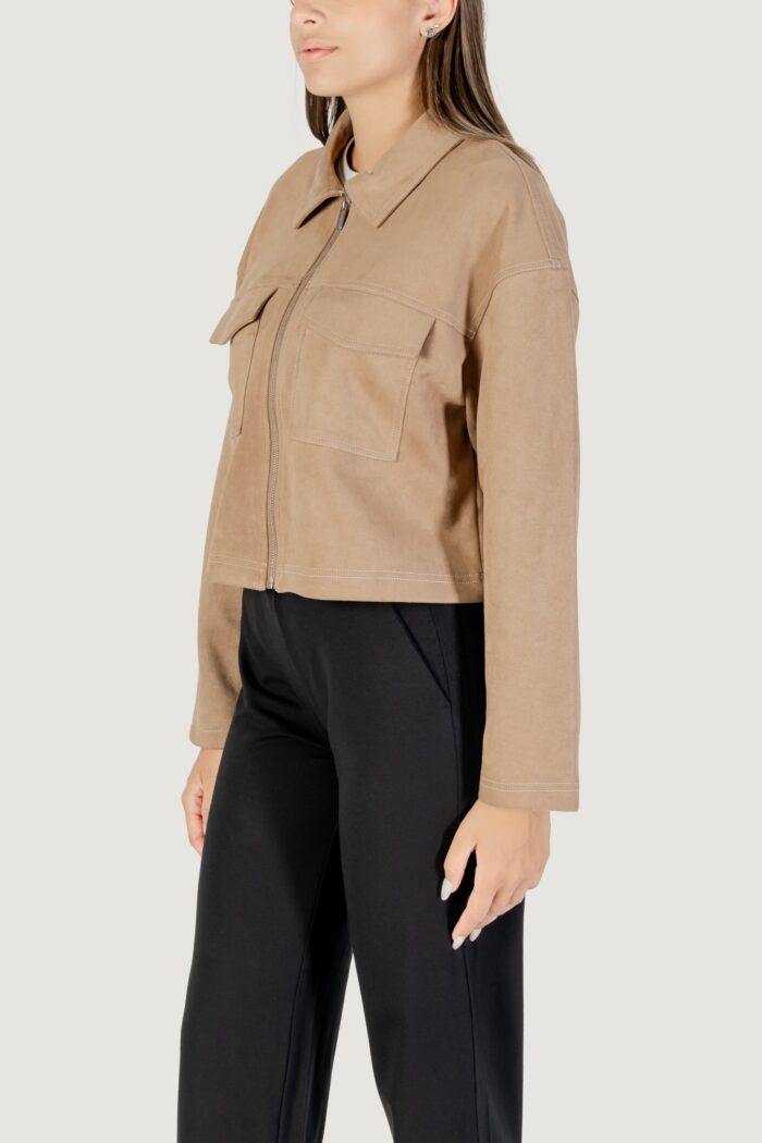 Giacchetto Only onlstina life faux suede jacket cc pnt Beige