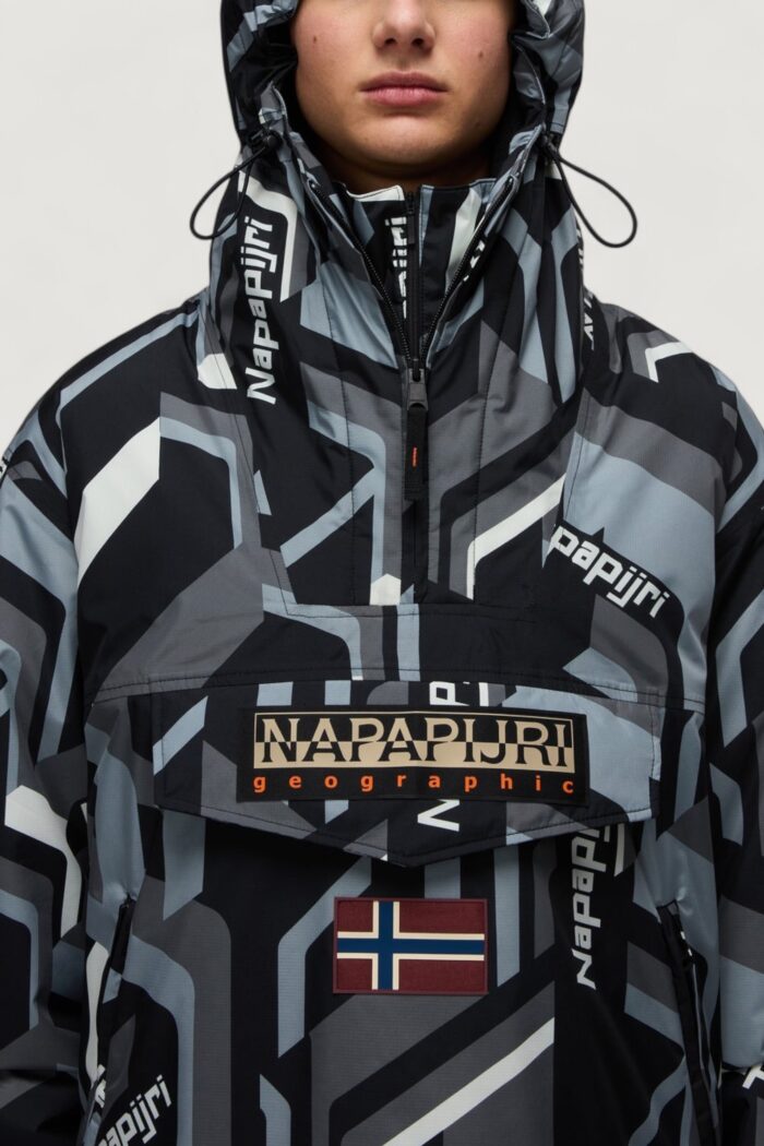 Giubbotto Napapijri rf next aop Nero – Grigio