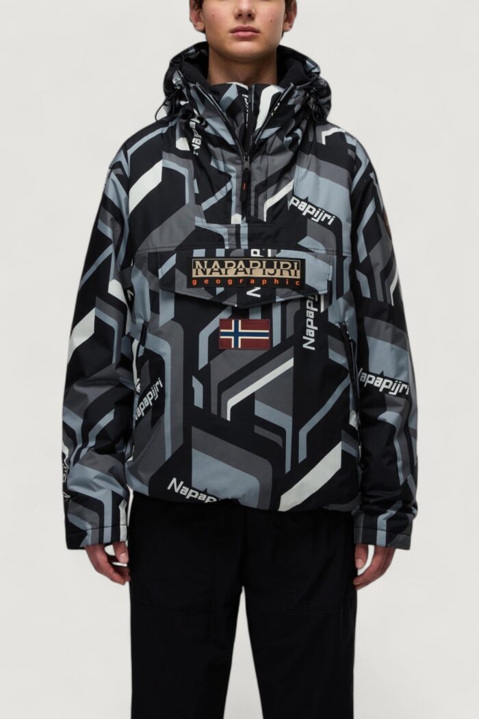 Giubbotto Napapijri rf next aop Nero – Grigio