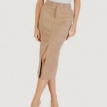 Gonna lunga Only onlstina life mw faux suede skirt cc pnt Beige - Foto 1