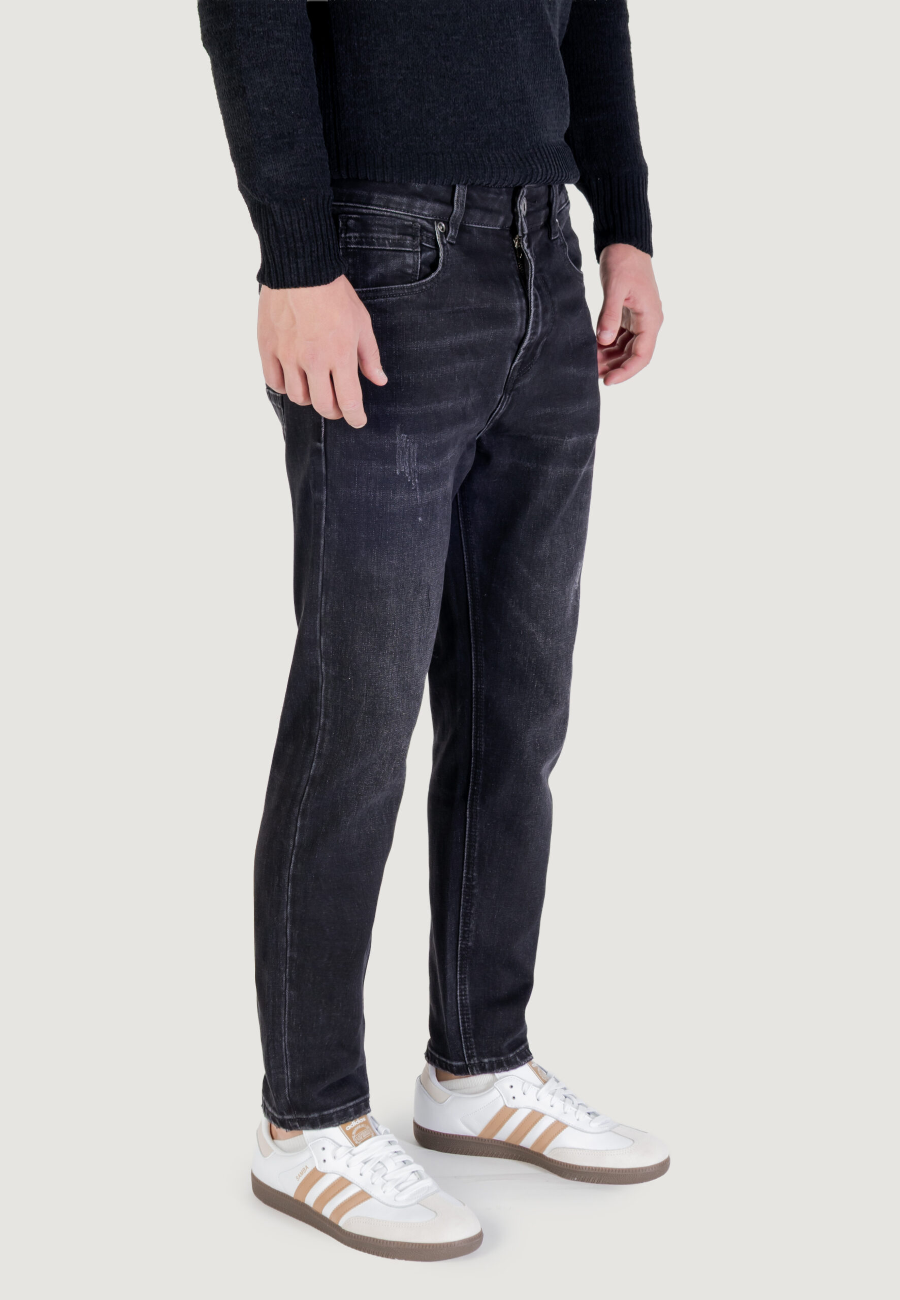 Jeans Gianni Lupo mike95 carrot fit Nero - Foto 2