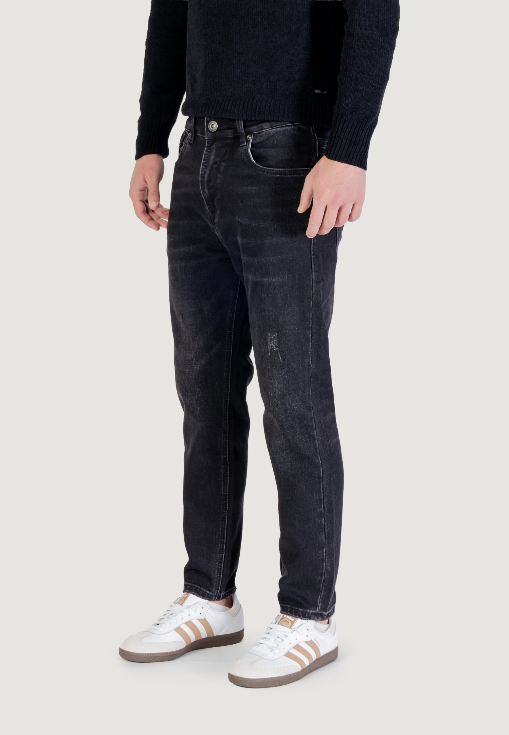 Jeans Gianni Lupo mike95 carrot fit Nero - Foto 5