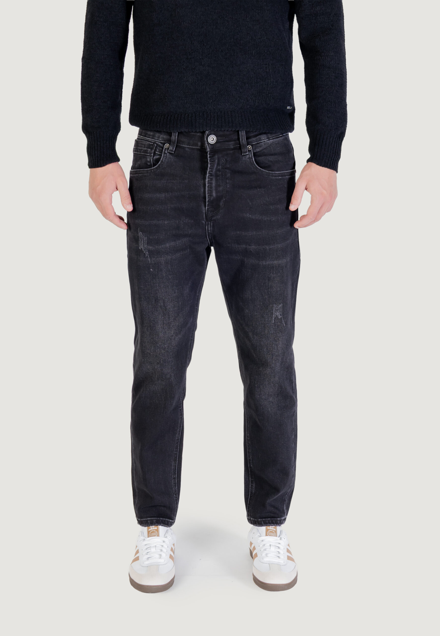 Jeans Gianni Lupo mike95 carrot fit Nero - Foto 1