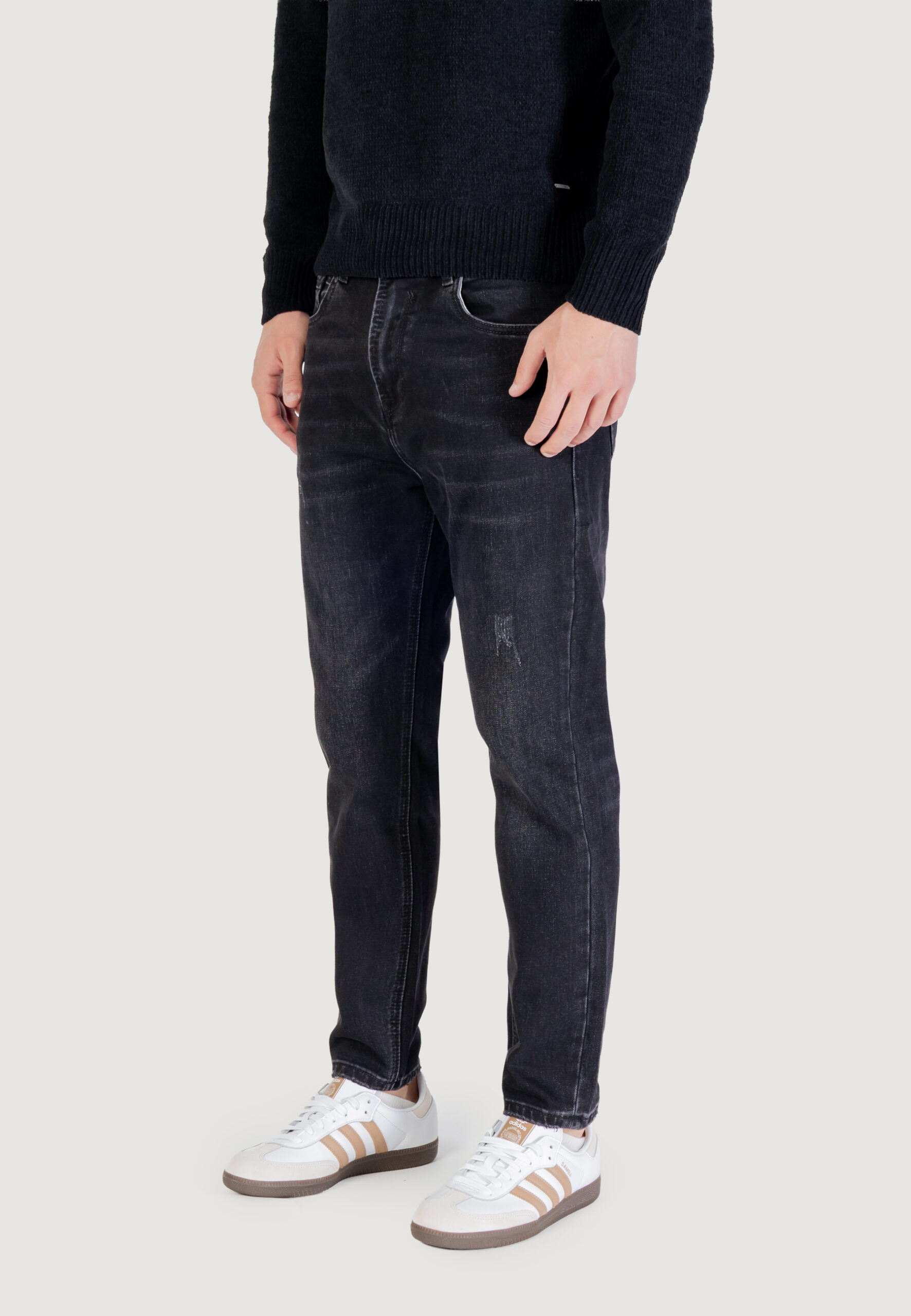 Jeans Gianni Lupo mike95 carrot fit Nero - Foto 3