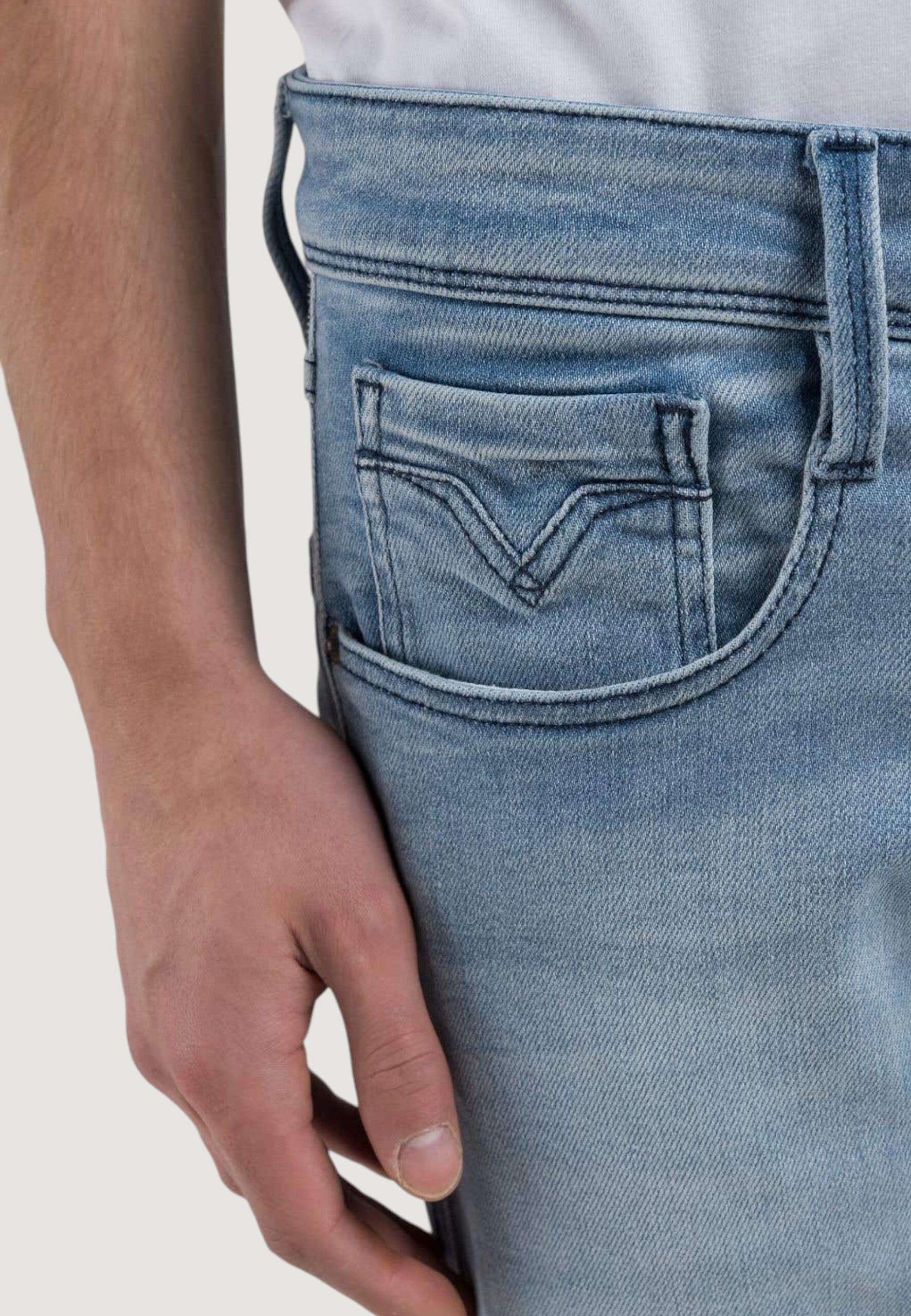 Jeans slim Replay anbass slim Blu Chiaro - Foto 3