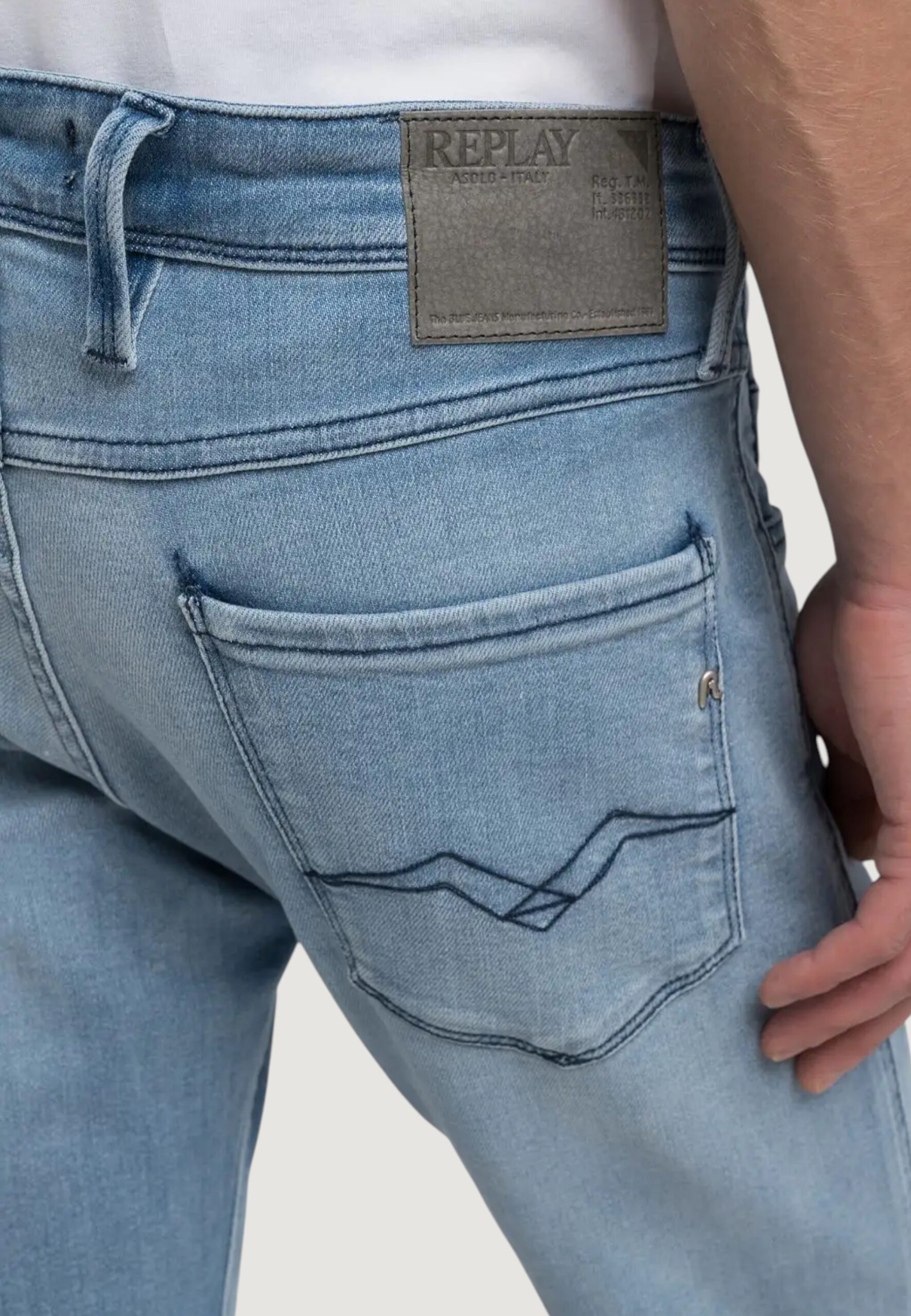 Jeans slim Replay anbass slim Blu Chiaro - Foto 4