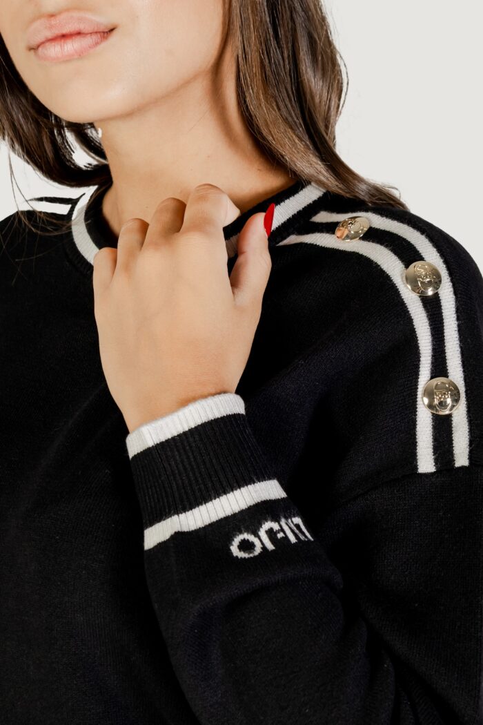 Maglia Liu-Jo ecs maglia chiusa m/l Nero – Bianco