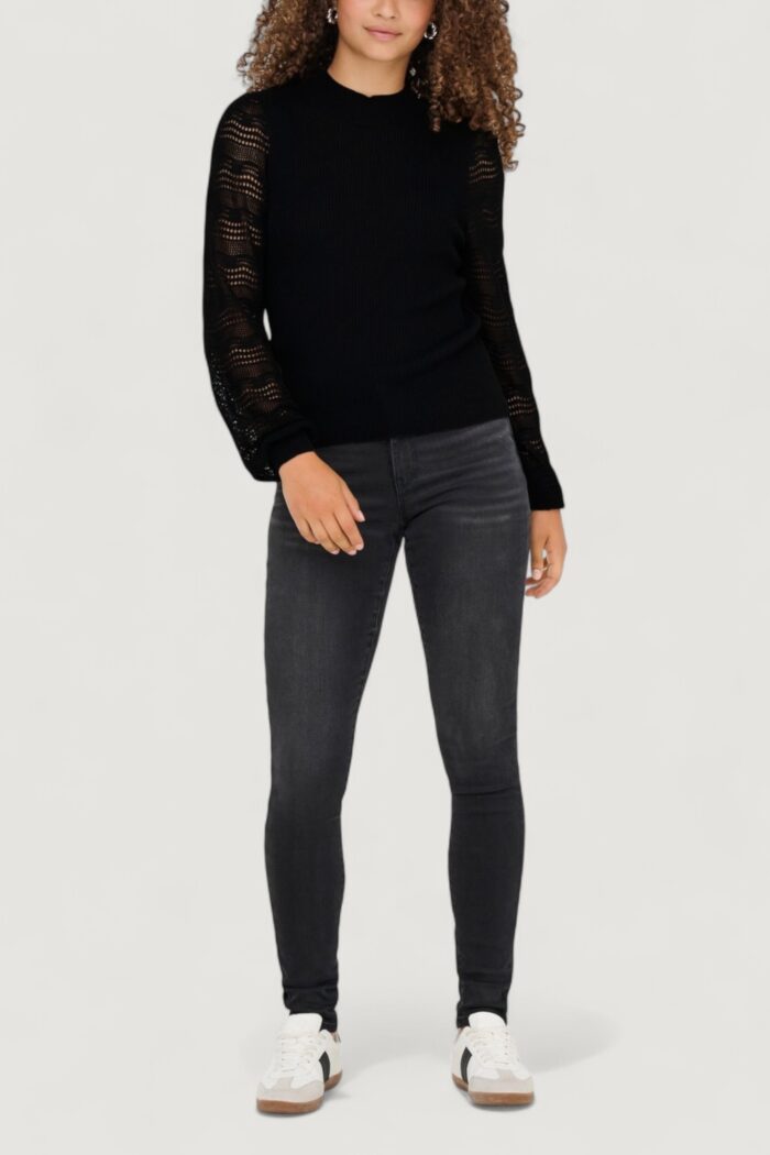 Maglia Only onlannelina ls highneck knt Nero