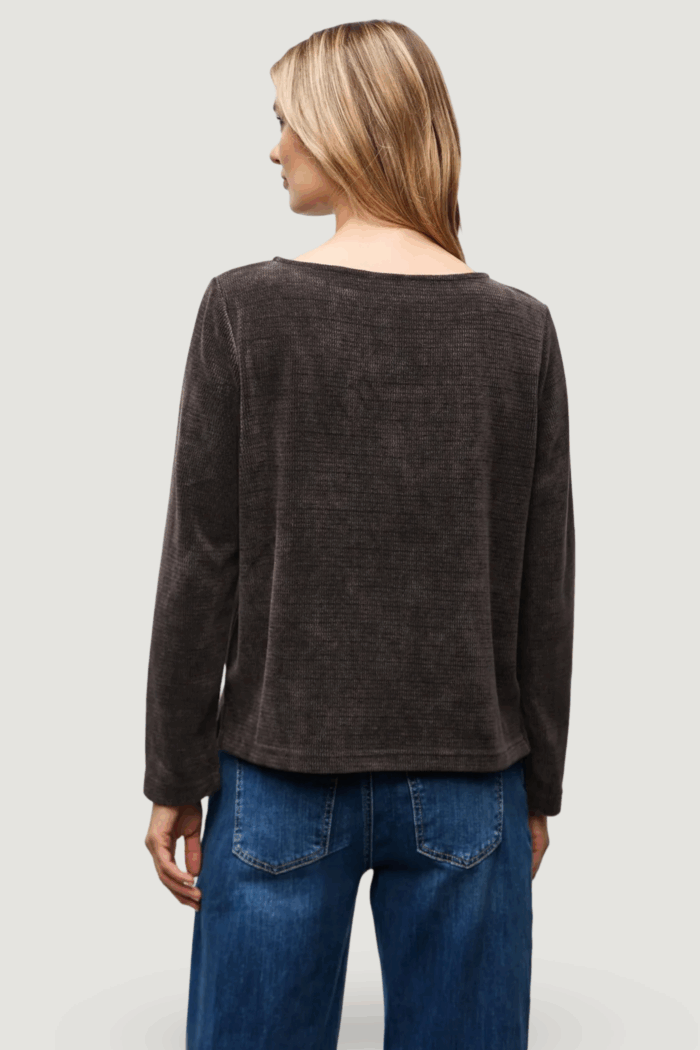 Maglia Street One cosy u-boat neck shirt Marrone