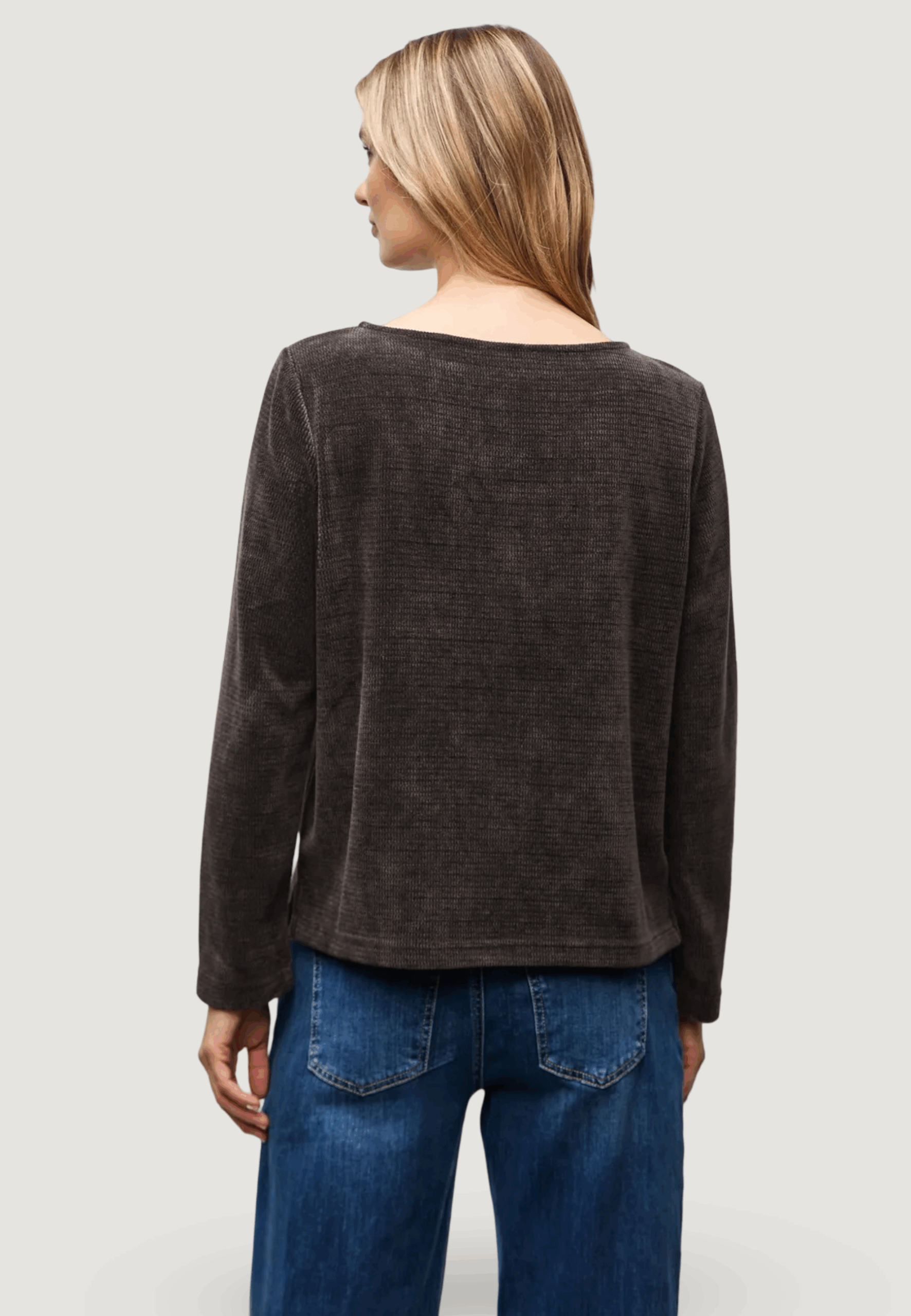 Maglia Street One cosy u-boat neck shirt Marrone - Foto 2