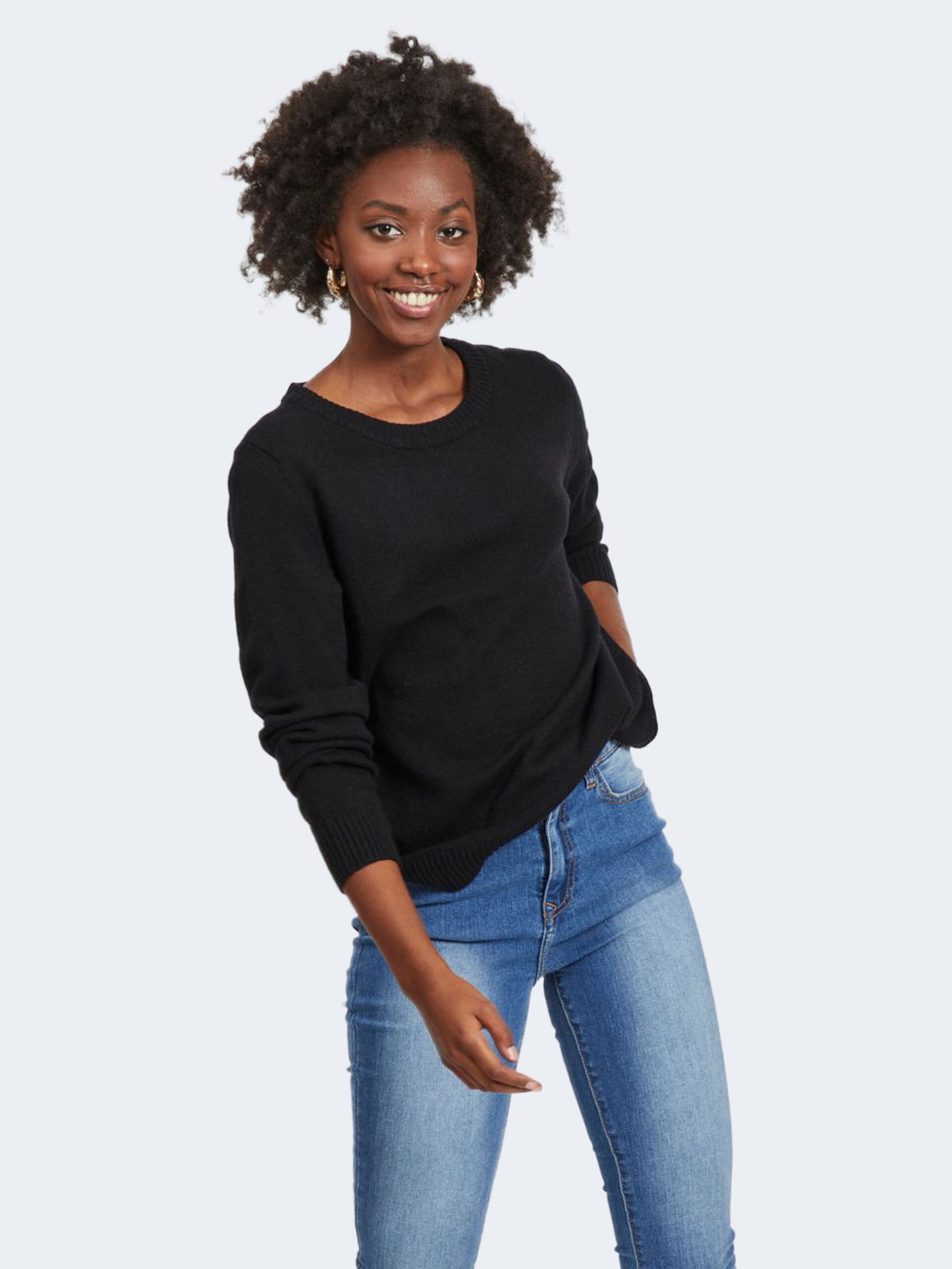 Maglione Vila Clothes viril o-neck Nero - Foto 1