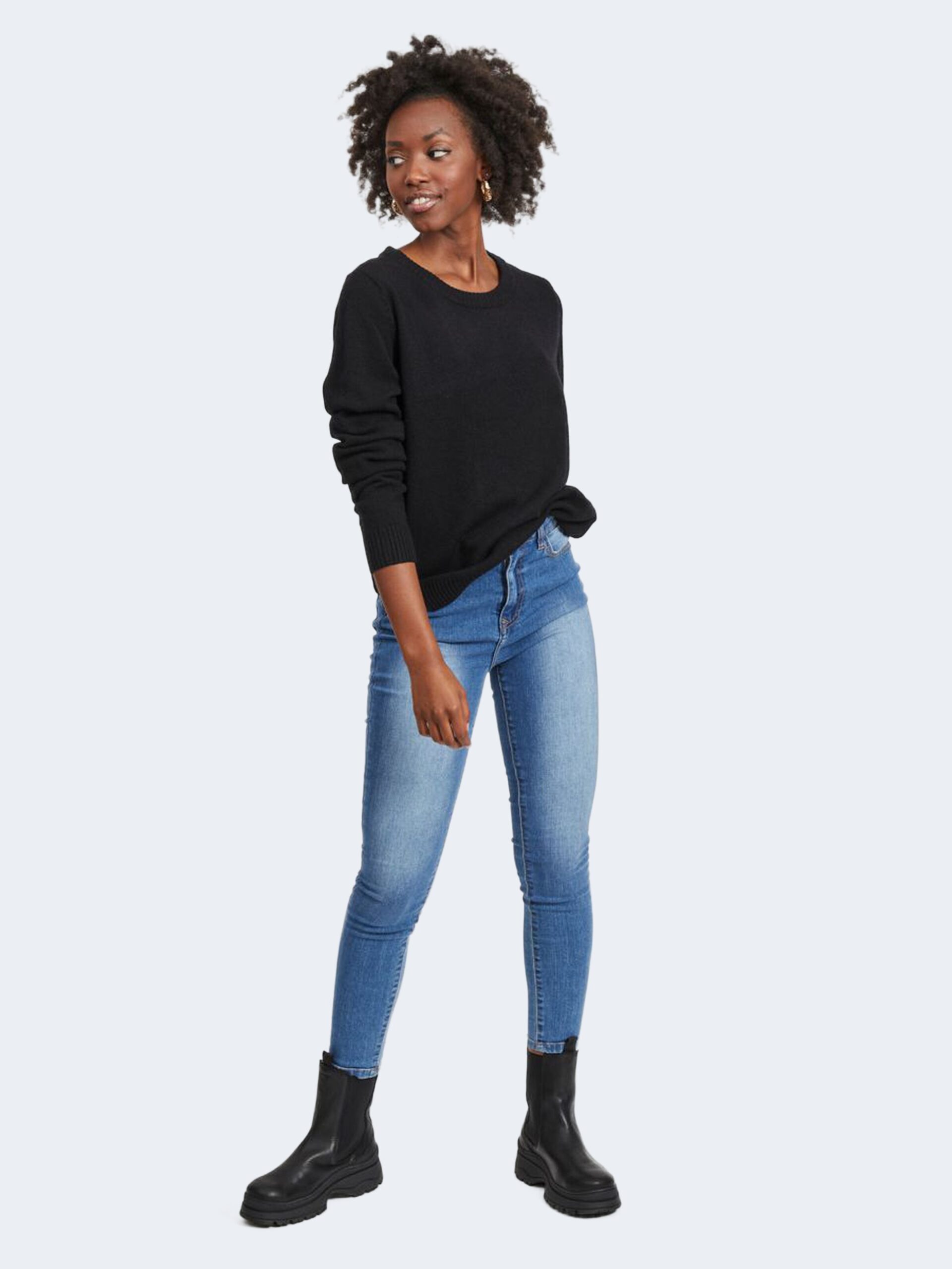 Maglione Vila Clothes viril o-neck Nero - Foto 3