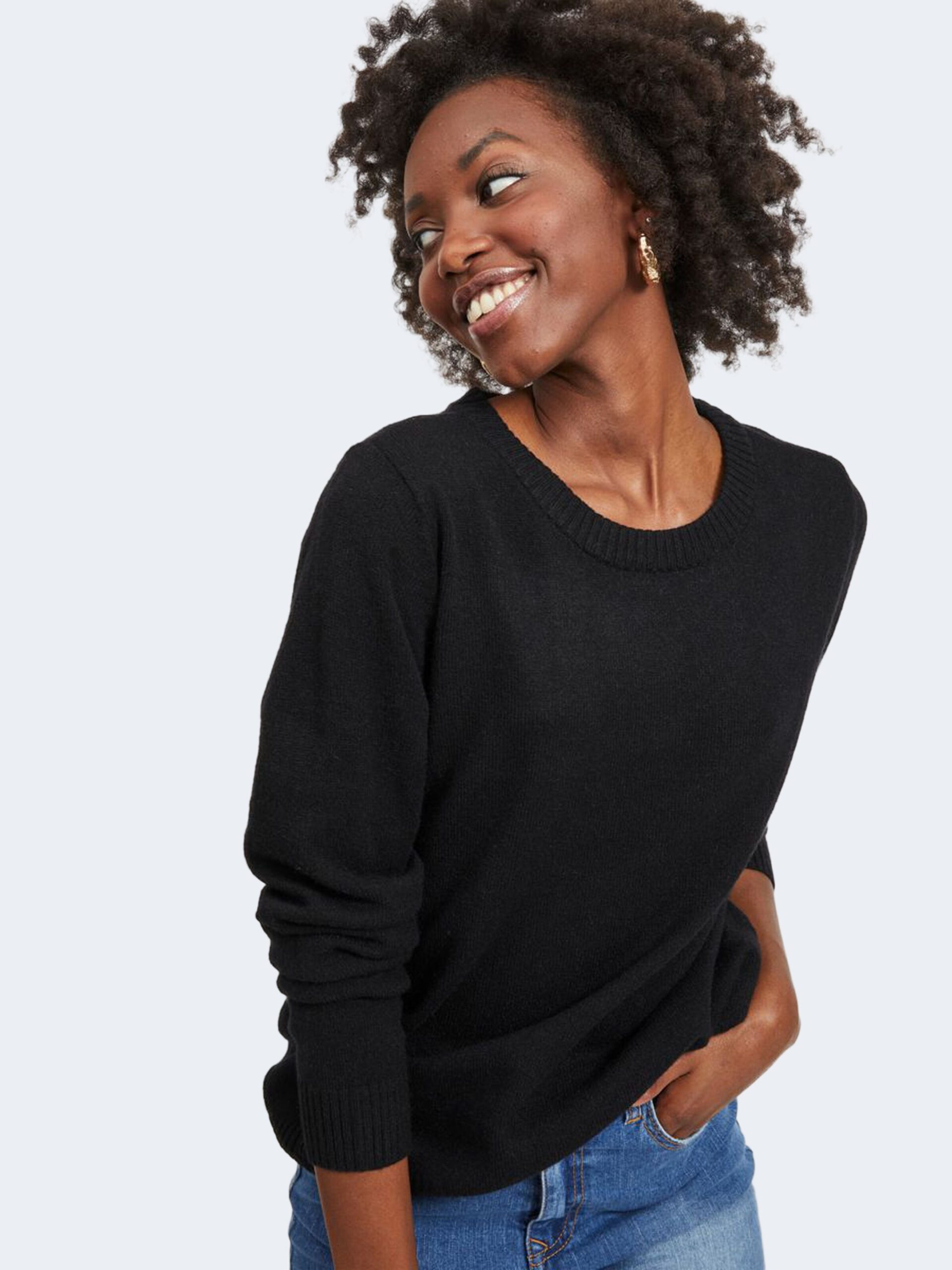 Maglione Vila Clothes viril o-neck Nero - Foto 4