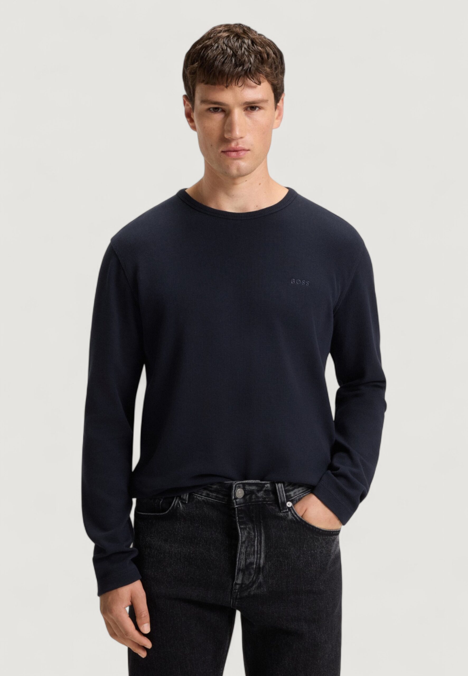 Maglione Boss tempesto 10262290 01 Blue scuro - Foto 5