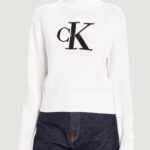 Maglione Calvin Klein Jeans chenille monologo sw Bianco - Foto 1