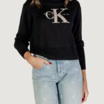 Maglione Calvin Klein Jeans chenille monologo sw Nero - Foto 1