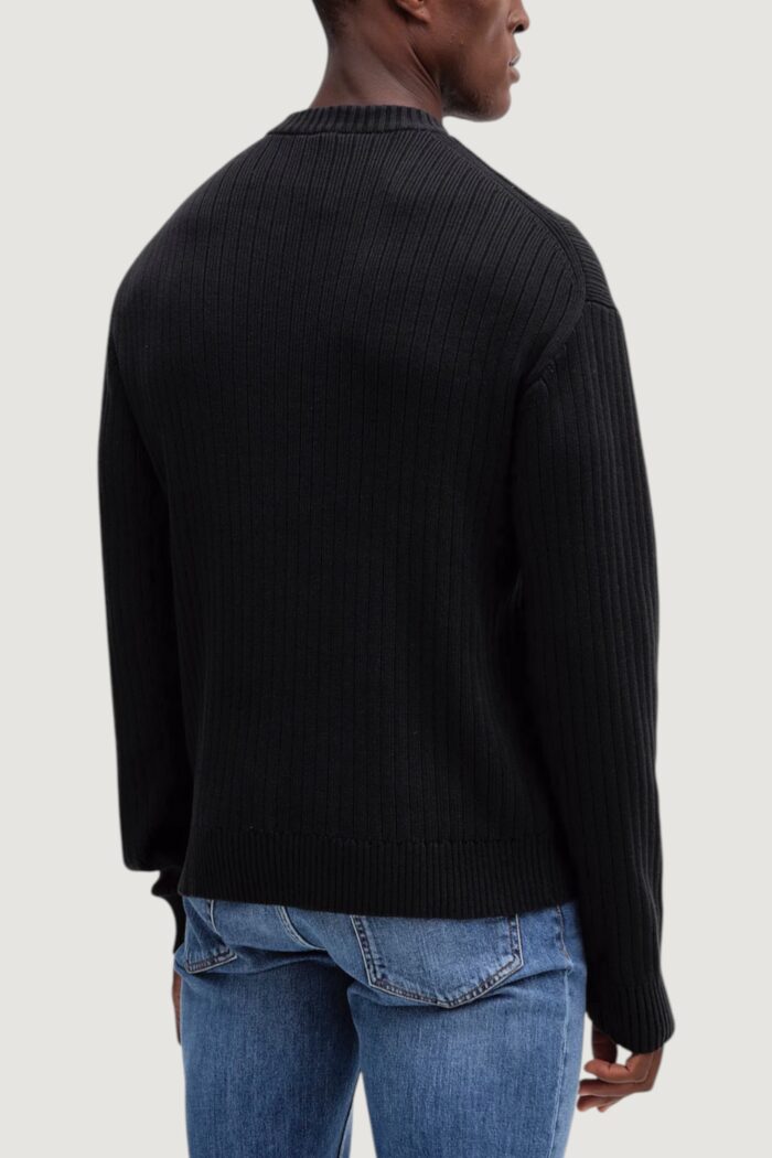 Maglione Calvin Klein Jeans ls vertical texture Nero