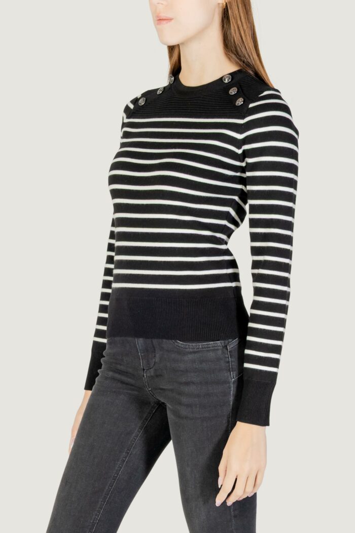 Maglione Guess ls cn helen swtr Nero – Bianco