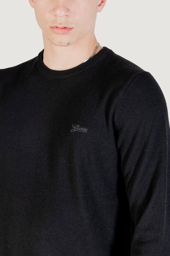 Maglione Guess daniel cn ls basic swtr Nero