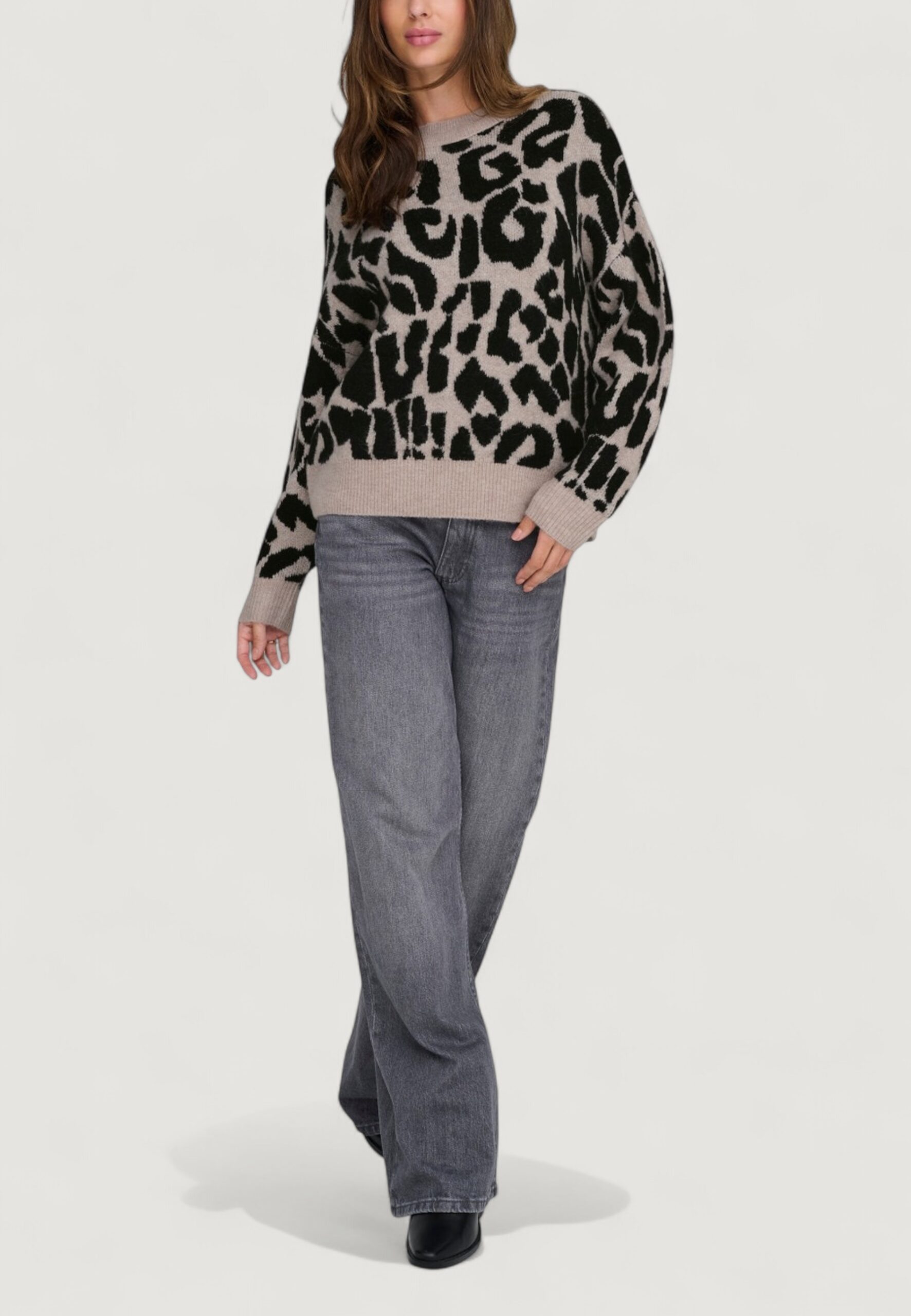 Maglione Jacqueline de Yong jdyelanor leo l/s on pullover knt Beige - Foto 3