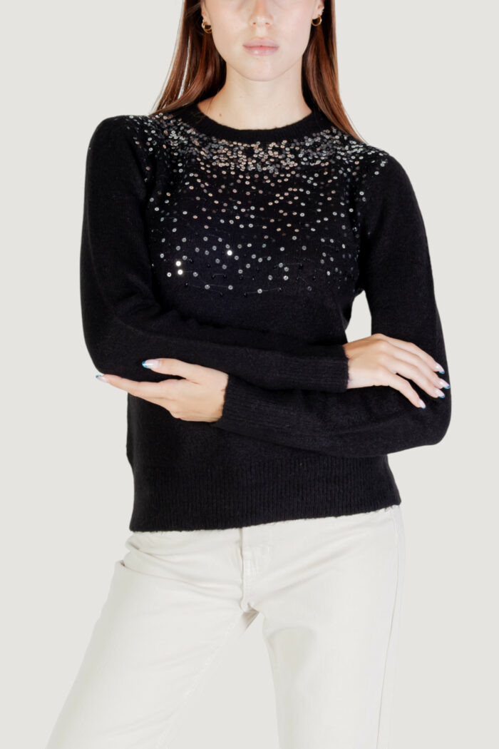 Maglione Jacqueline de Yong jdyamina l/s o-neck sequin pullover knt Nero