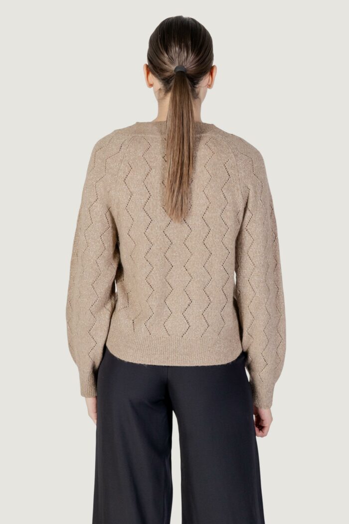 Maglione Jacqueline de Yong jdyaspen life l/s v-neck pullover knt Oro – Marrone