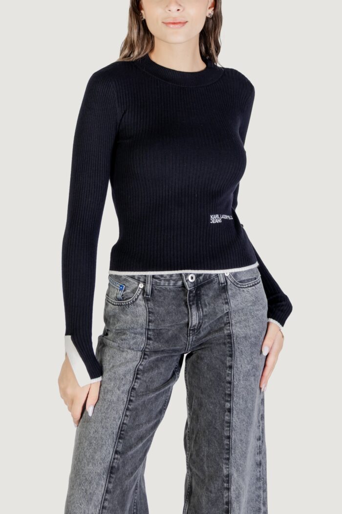 Maglione Karl Lagerfeld Jeans klj mock neck sweater Nero