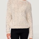 Maglione Only onlwinter ls sequins o-neck knt Bianco - Foto 1