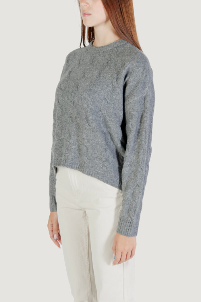 Maglione Only onljeanett life ls cable o-neck cc knt Grigio