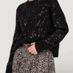 Maglione Only onlalta ls sequin o-neck knt Nero - Foto 1