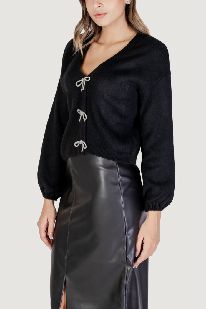 Maglione Only onldonna ls v-neck pullover ex knt Nero