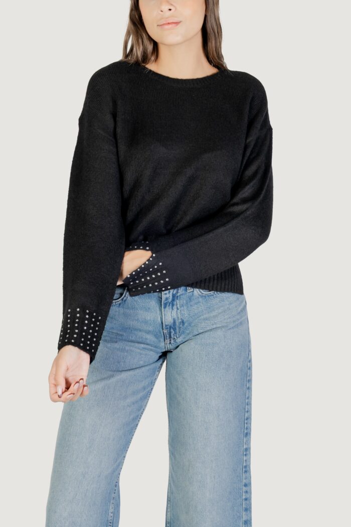 Maglione Only onlohio ls o-neck bling pullover knt Nero