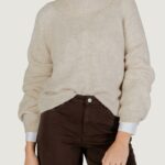 Maglione Only onlgila life ls rollneck bf knt Panna - Foto 1