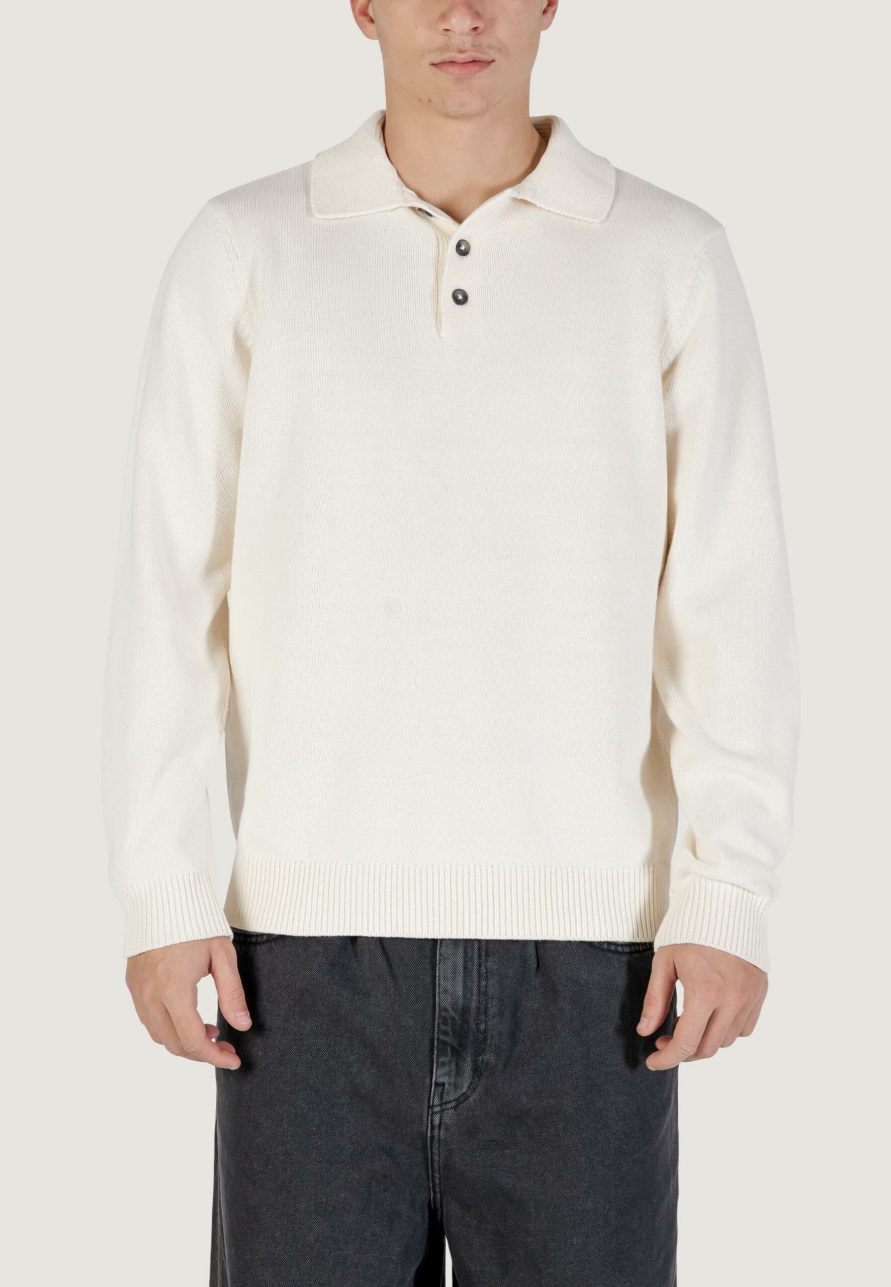 Maglione Only & Sons onshope rlx ls polo knit life Latte - Foto 4