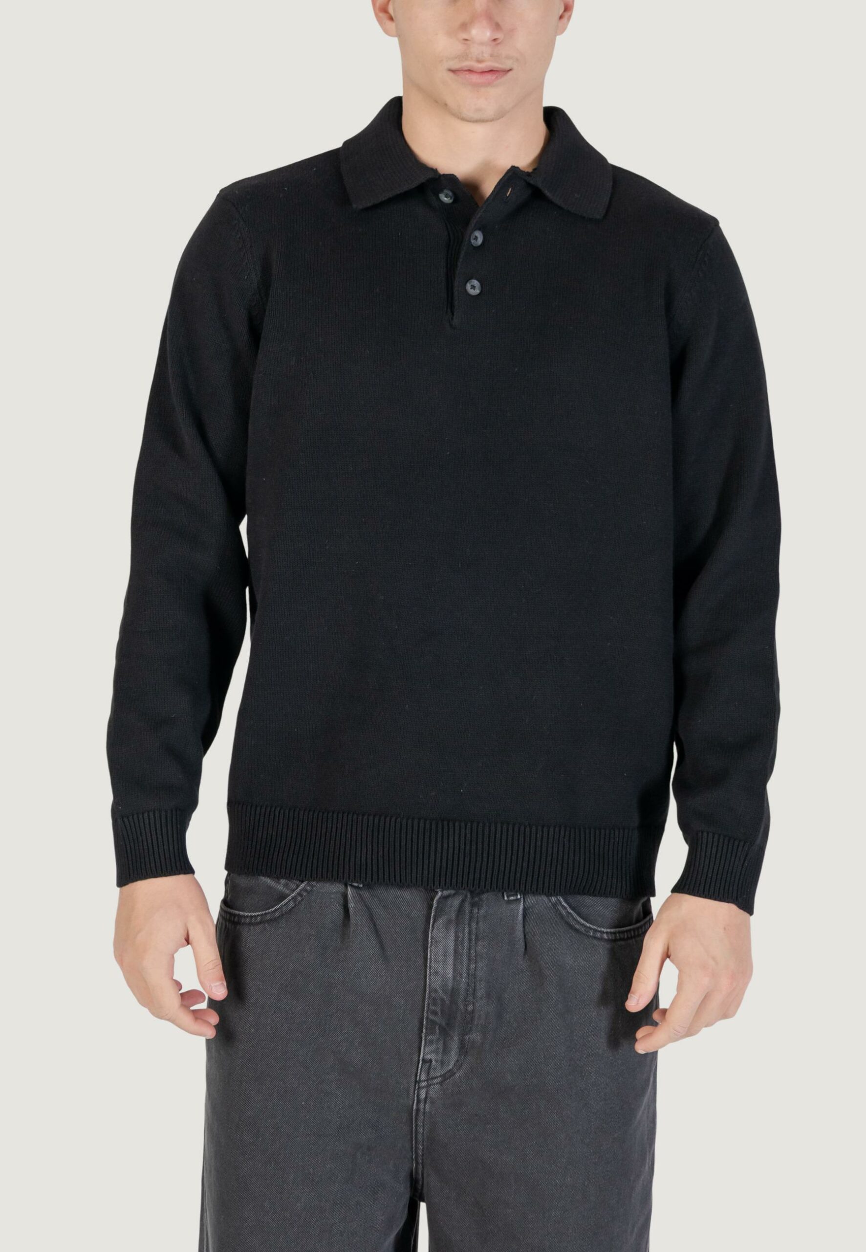 Maglione Only & Sons onshope rlx ls polo knit life Nero - Foto 5