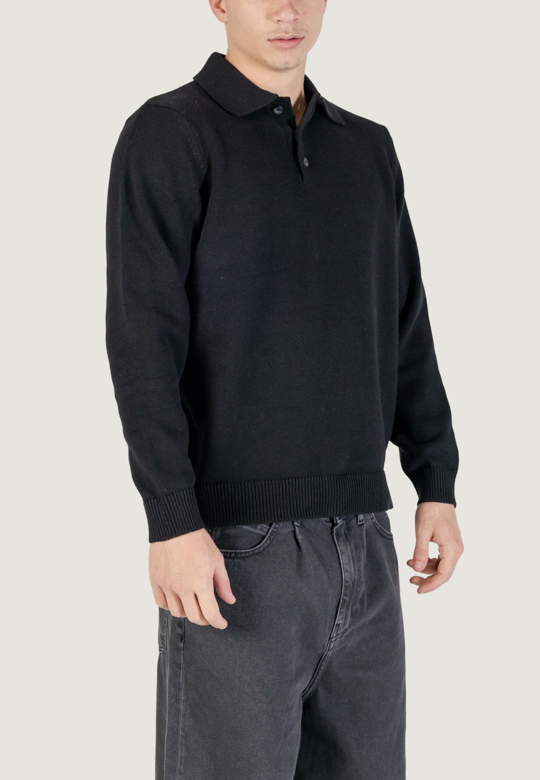Maglione Only & Sons onshope rlx ls polo knit life Nero - Foto 4