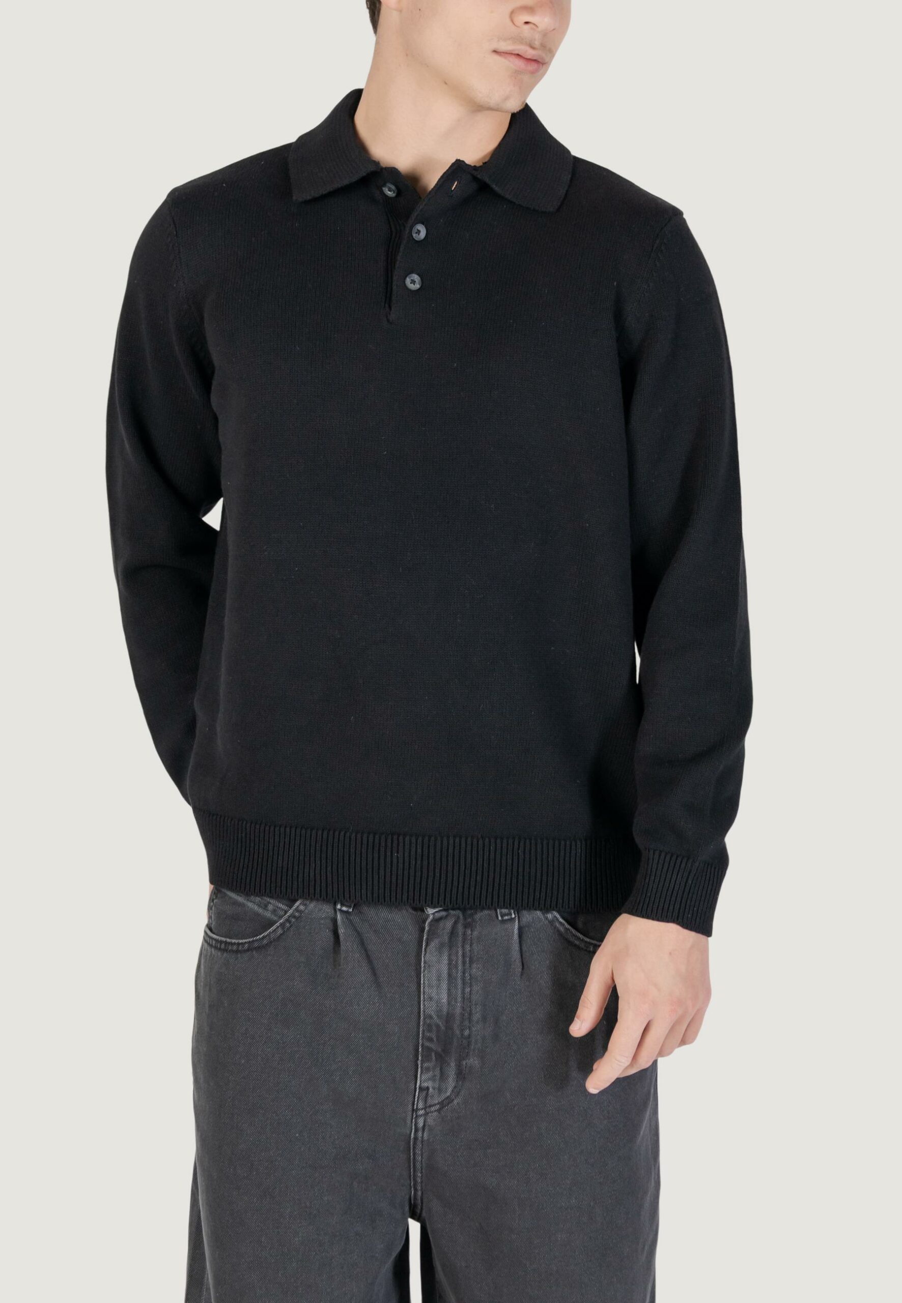 Maglione Only & Sons onshope rlx ls polo knit life Nero - Foto 1