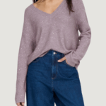 Maglione Only onlarizona ls sequins v-neck pul knt Viola - Foto 1