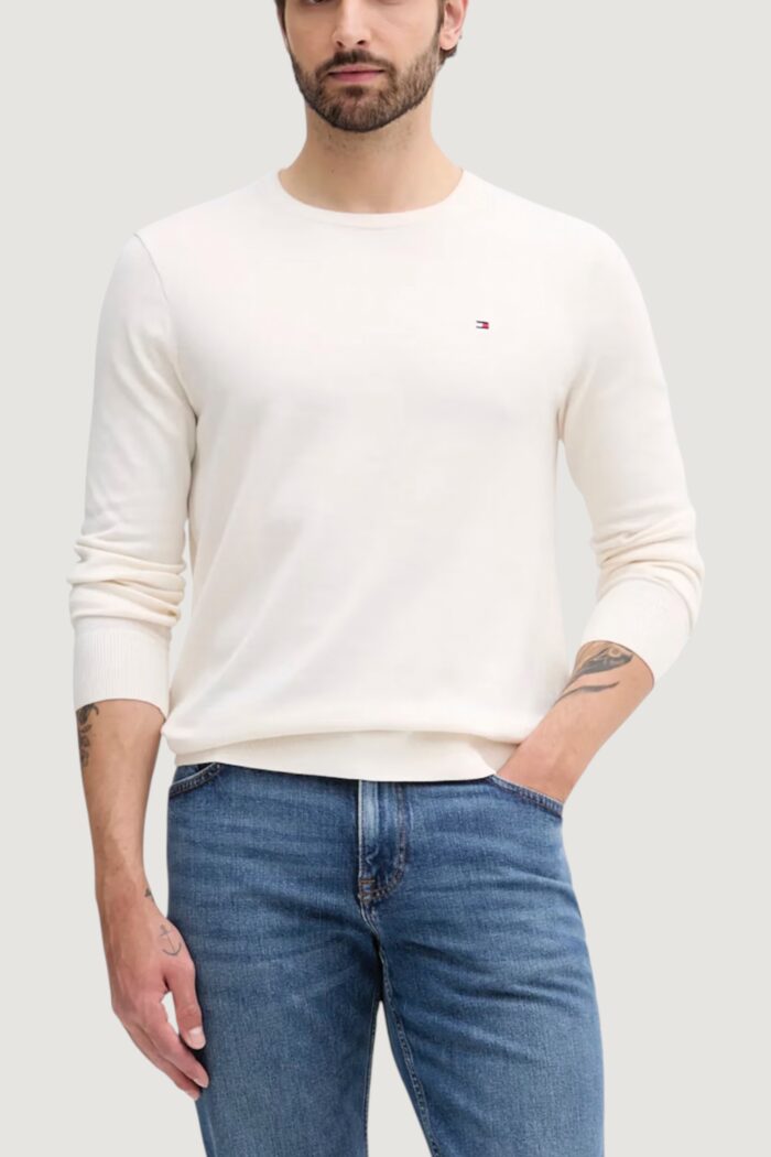 Maglione Tommy Hilfiger essential ssnl cotto Avorio