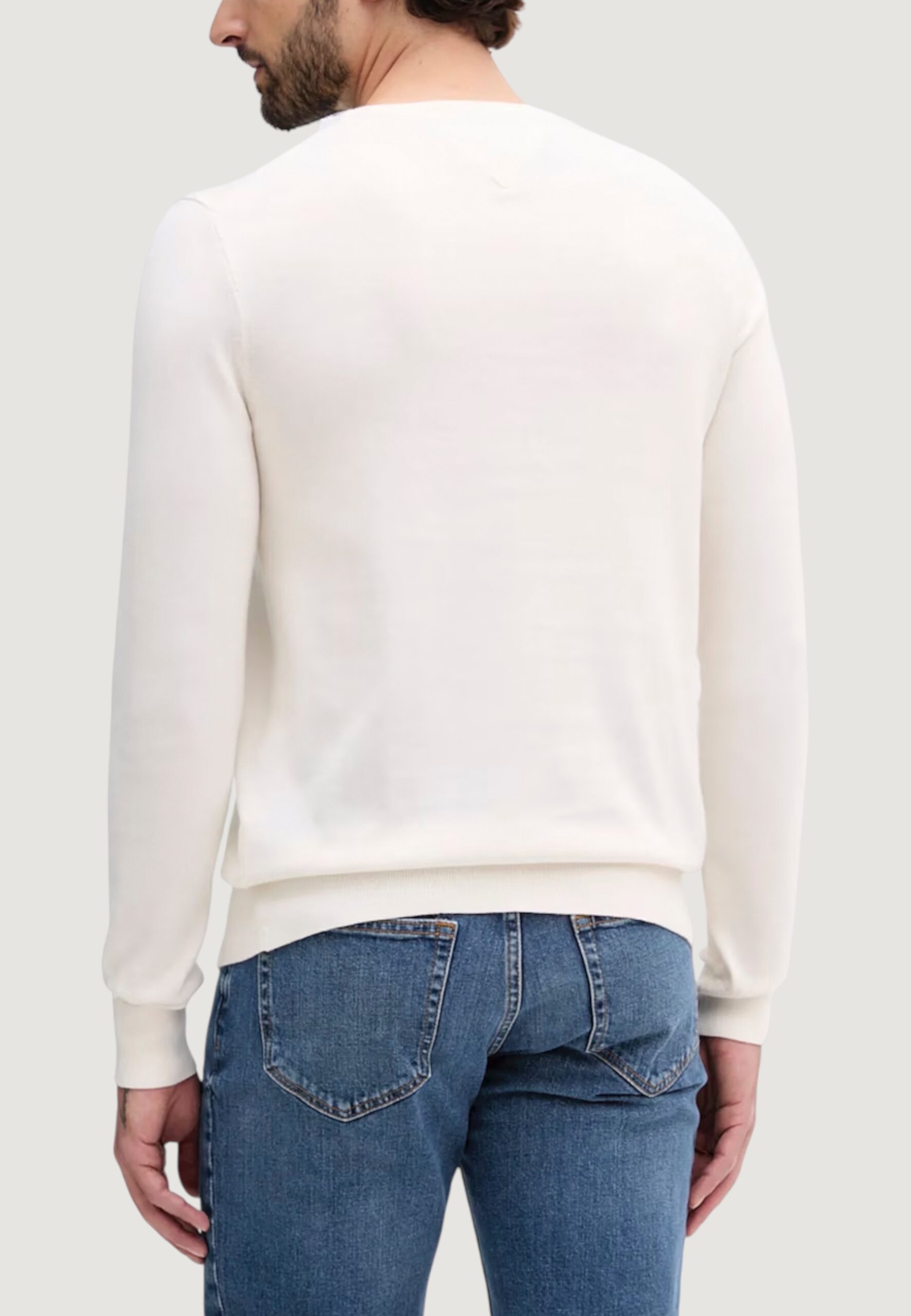 Maglione Tommy Hilfiger essential ssnl cotto Avorio - Foto 3