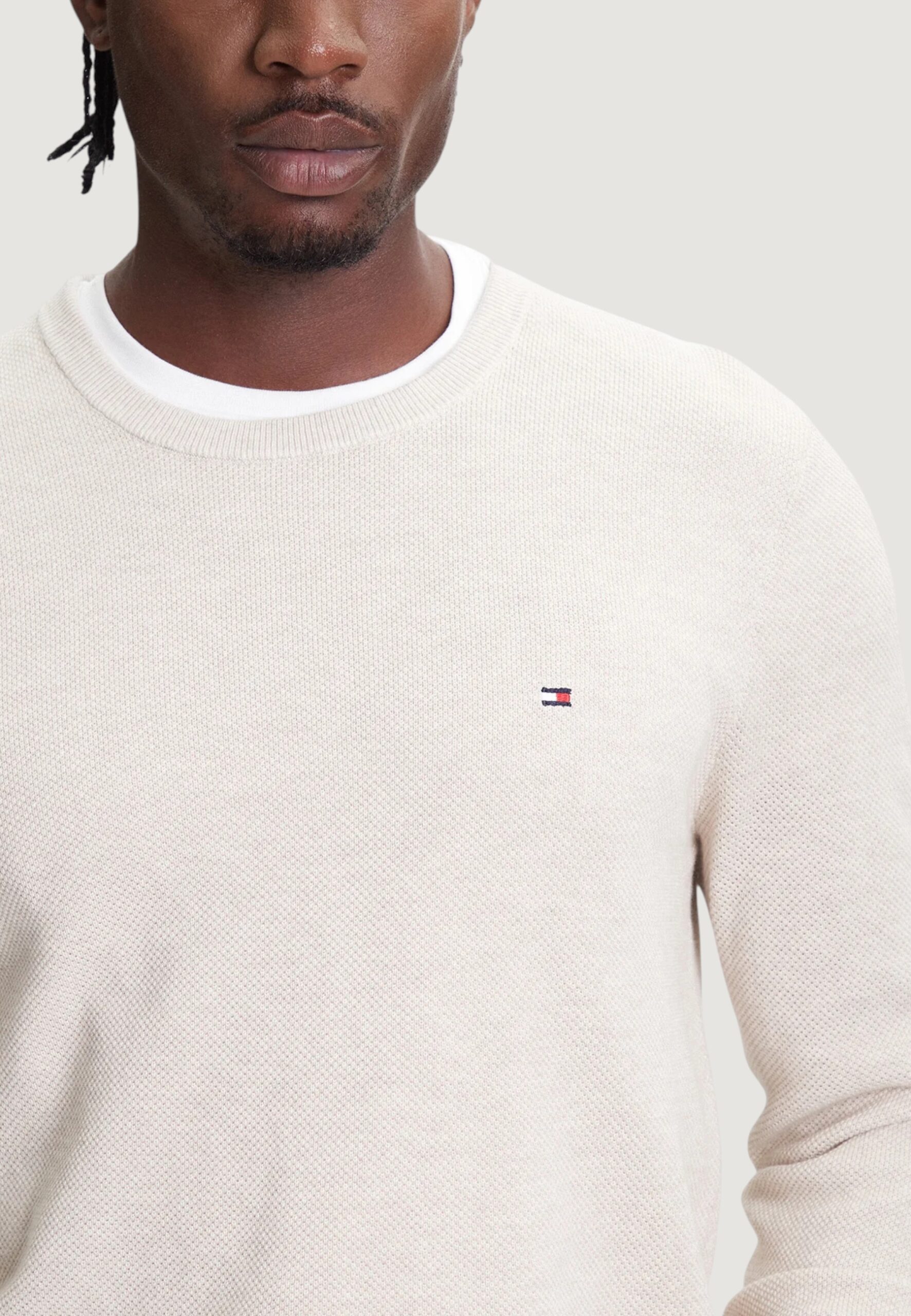 Maglione Tommy Hilfiger essential structure Beige chiaro - Foto 4