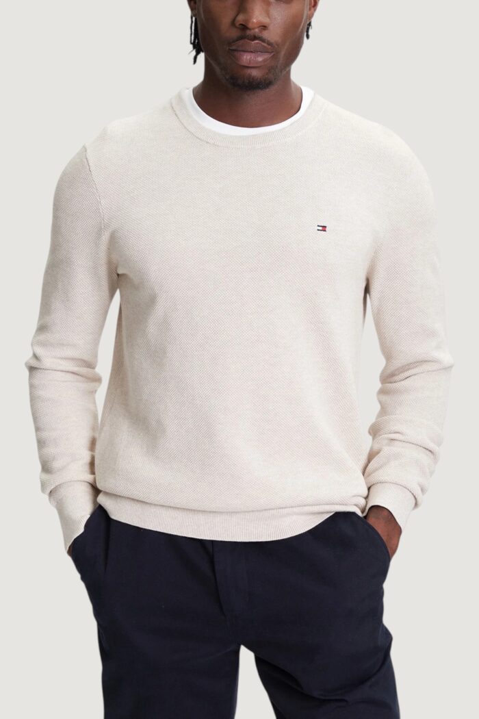 Maglione Tommy Hilfiger essential structure Beige chiaro