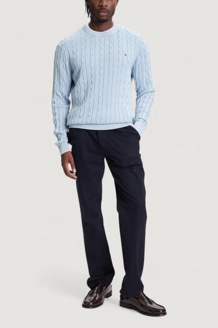 Maglione Tommy Hilfiger classic cable gmd c Celeste
